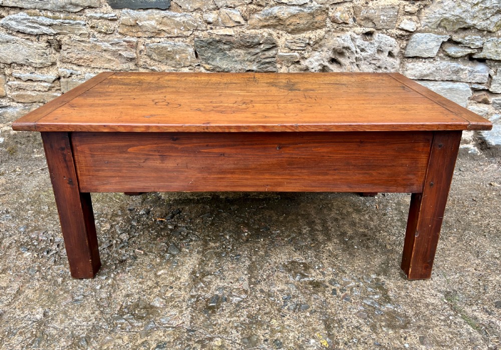 Antique Pine Coffee Table View XI
