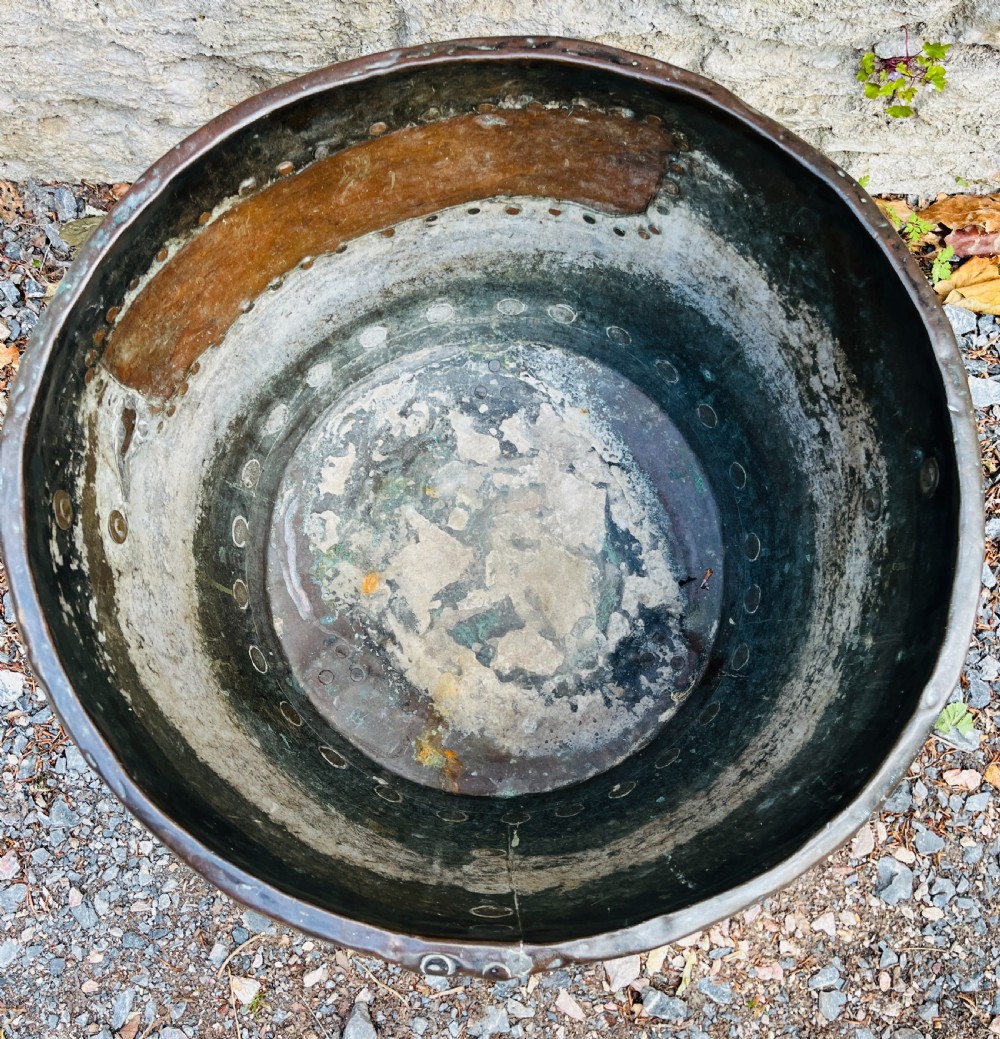 Large Victorian Riveted Copper Boiler View VI