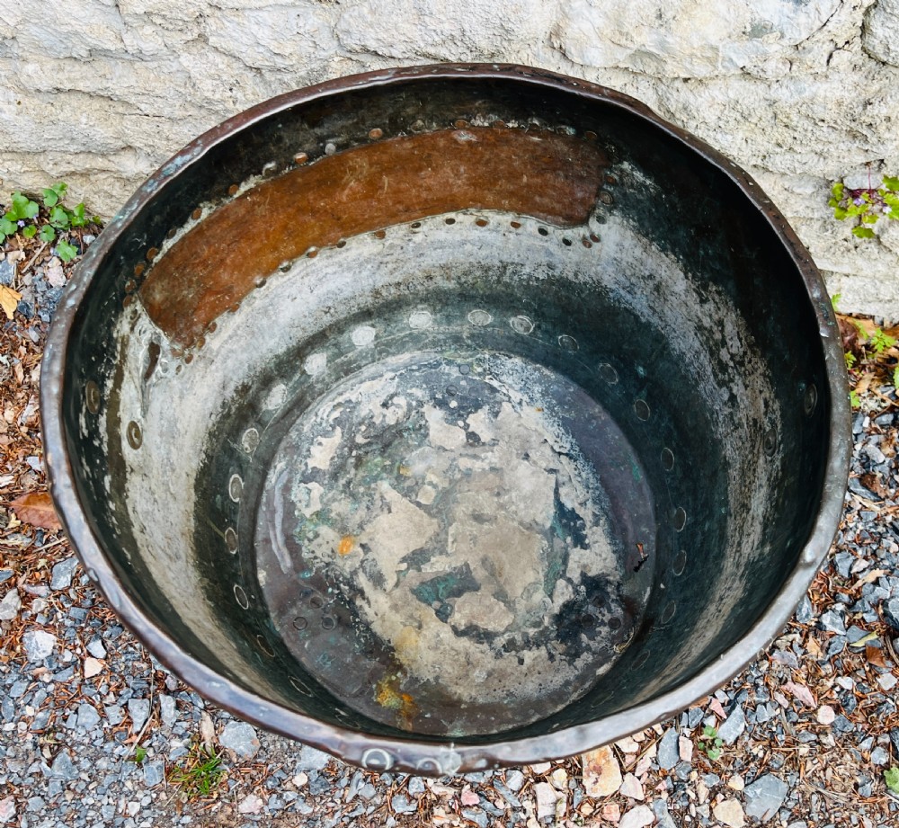 Large Victorian Riveted Copper Boiler View VII