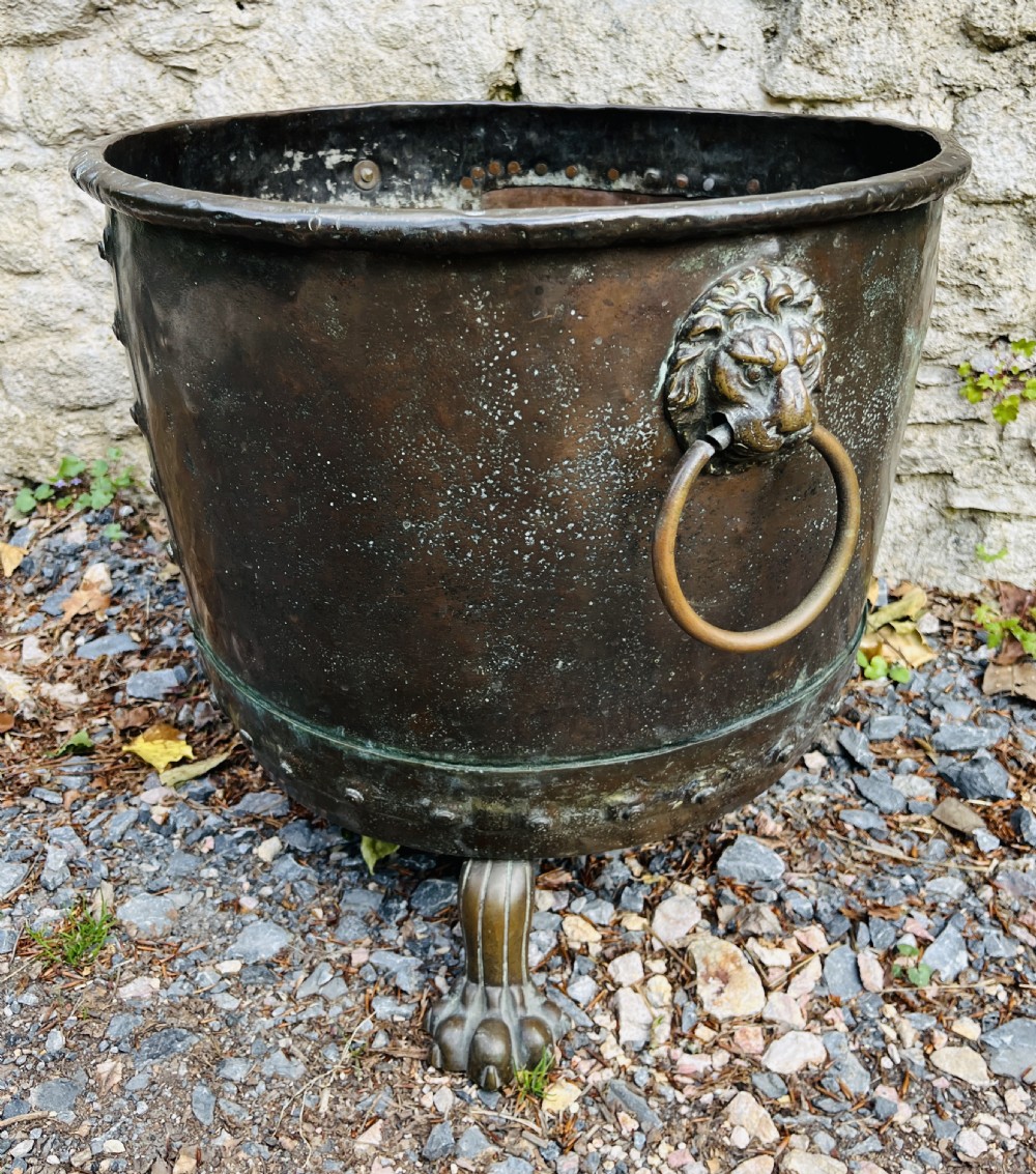 Large Victorian Riveted Copper Boiler View VIII