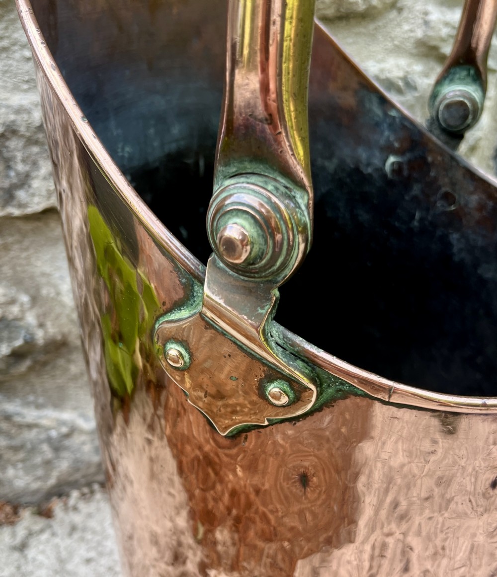 Victorian Copper Coal Scuttle View VI
