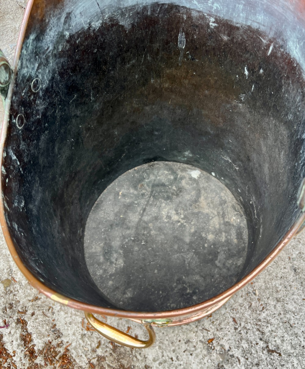 Victorian Copper Coal Scuttle View IX
