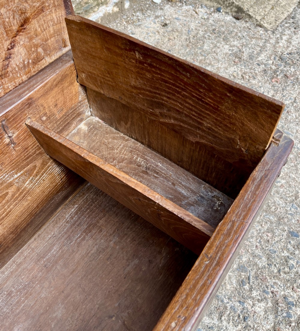 18th Century Planked Oak Coffer dated 1761 View V