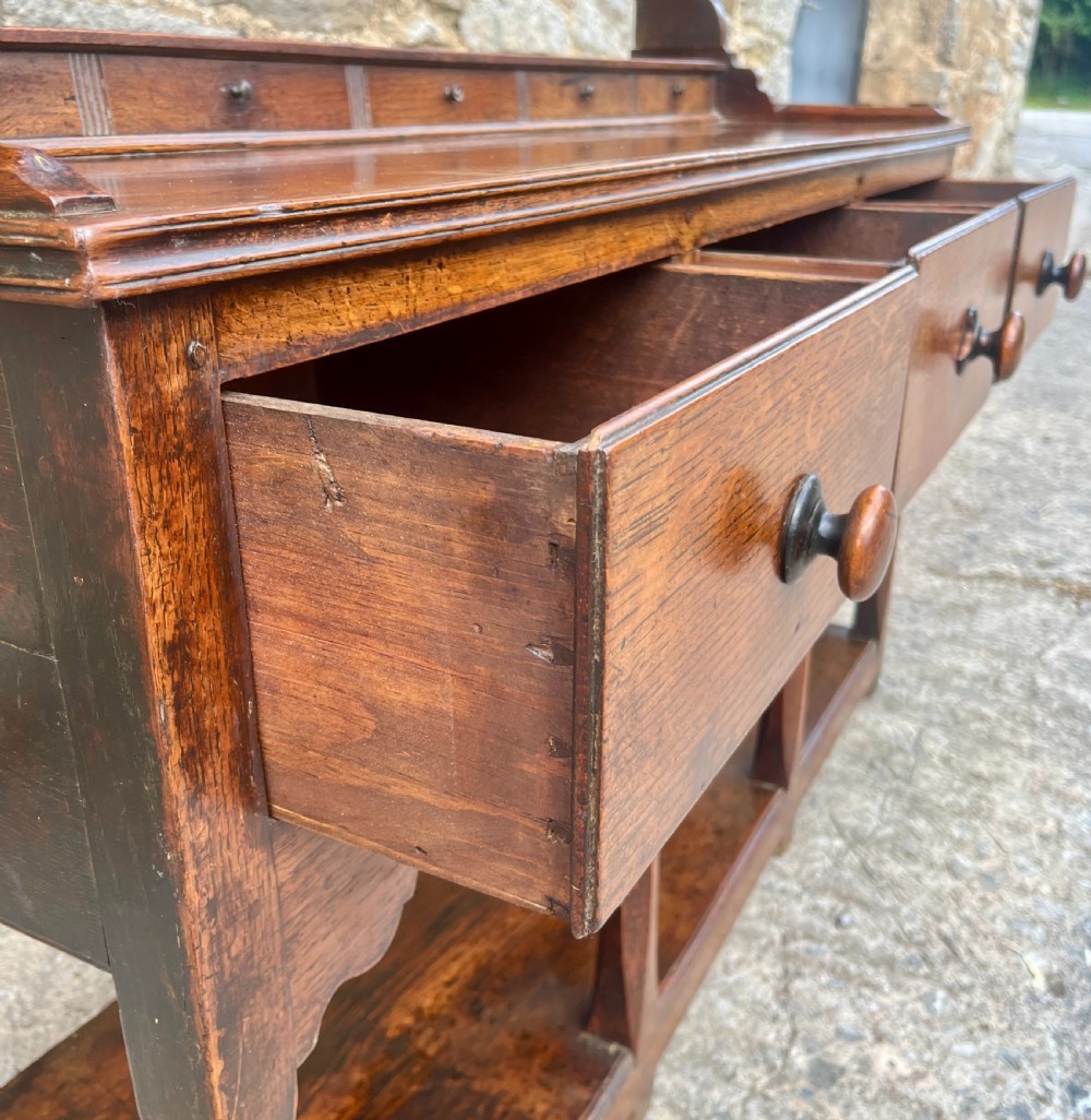 Georgian Welsh Oak Potboard Dresser View XIV