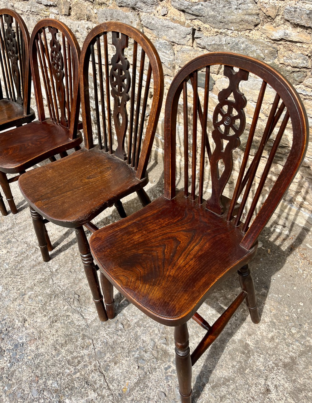 Set of 4 Antique Wheelback Chairs View VIII