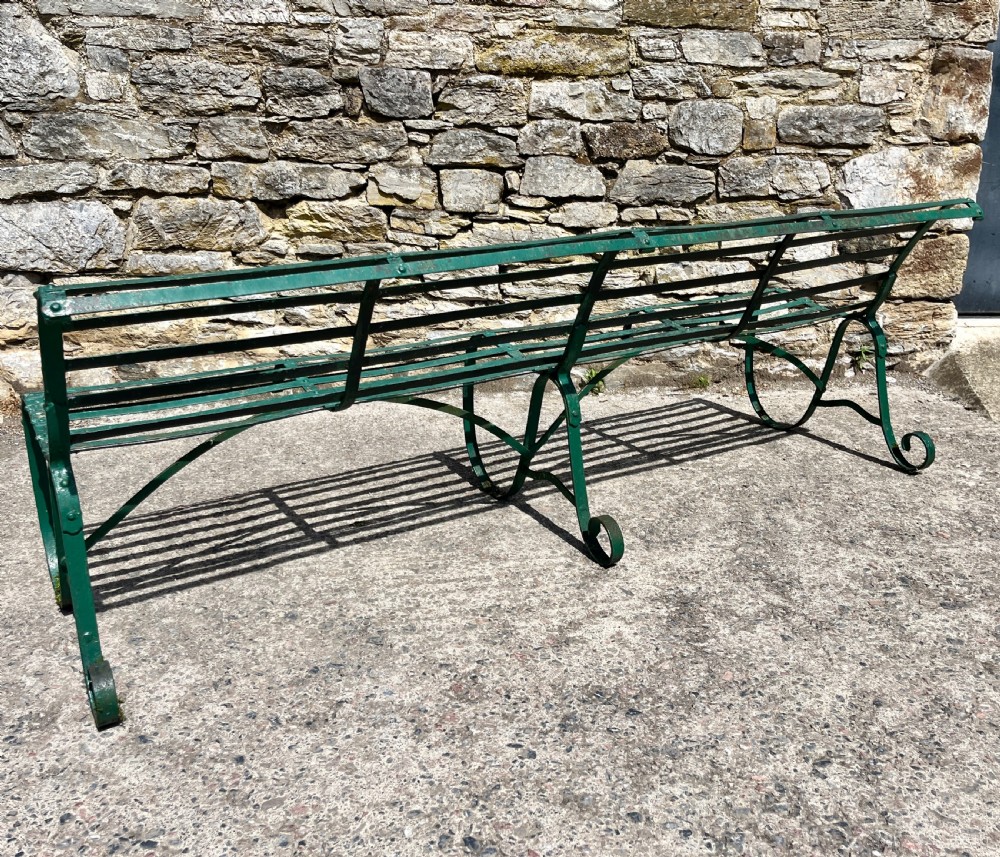 Large Antique Strapwork Garden Bench View VI