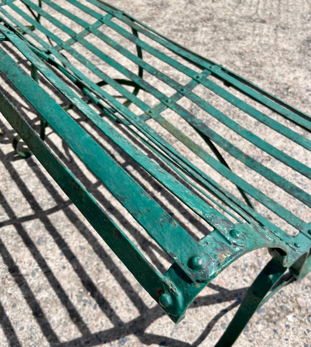 Large Antique Strapwork Garden Bench View VIII
