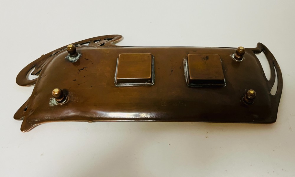 Art Nouveau Brass Geschutzt Desk Stand
 View XIII