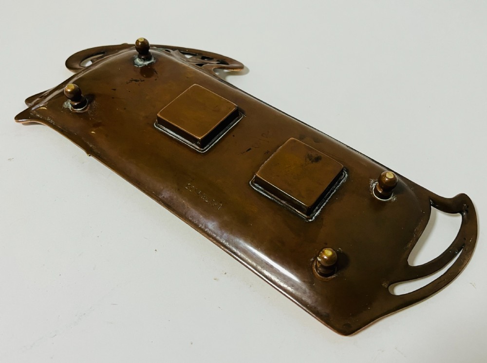 Art Nouveau Brass Geschutzt Desk Stand
 View XVIII