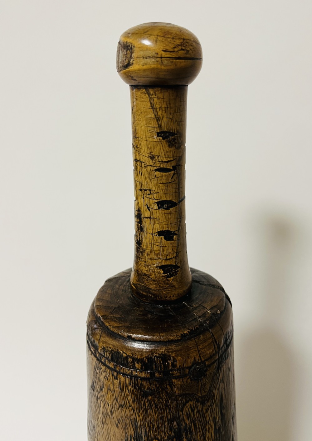 Large Antique Elm Pestle View III