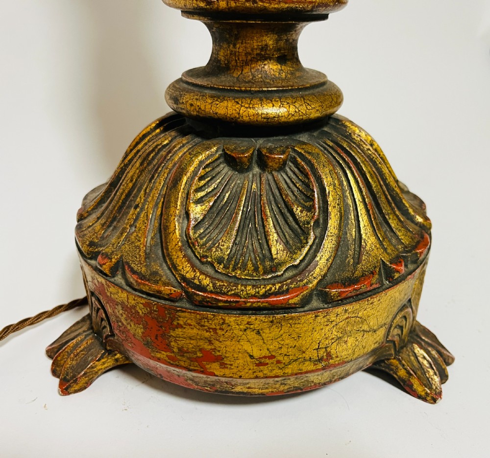 Large Giltwood Table Lamp View IV