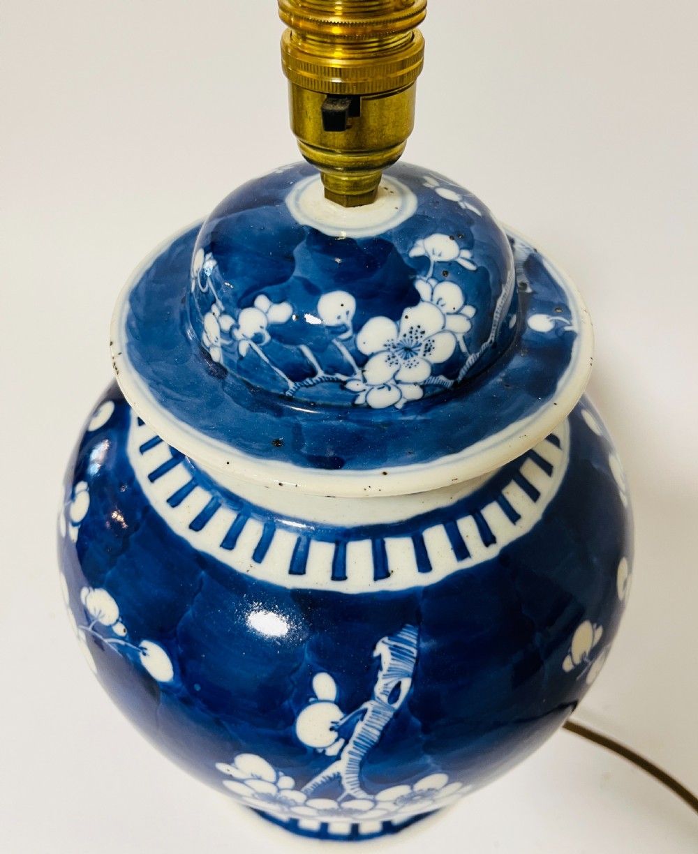 19th Century Chinese Prunus Vase converted to a Lamp
 View V