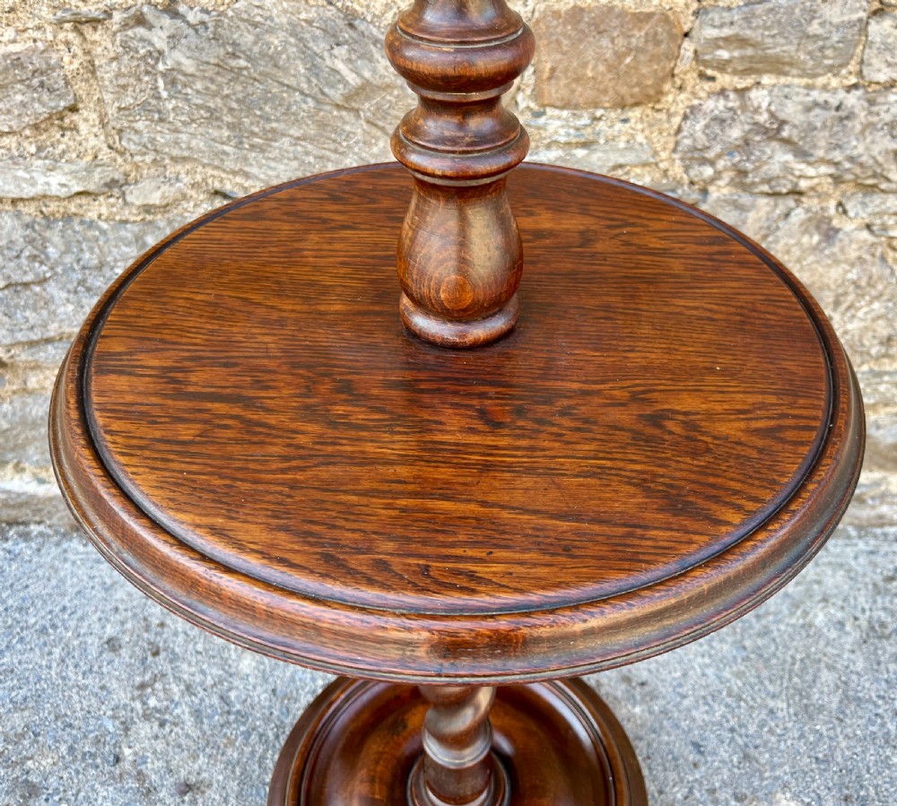 Antique Oak Barley Twist Standard Lamp View IV