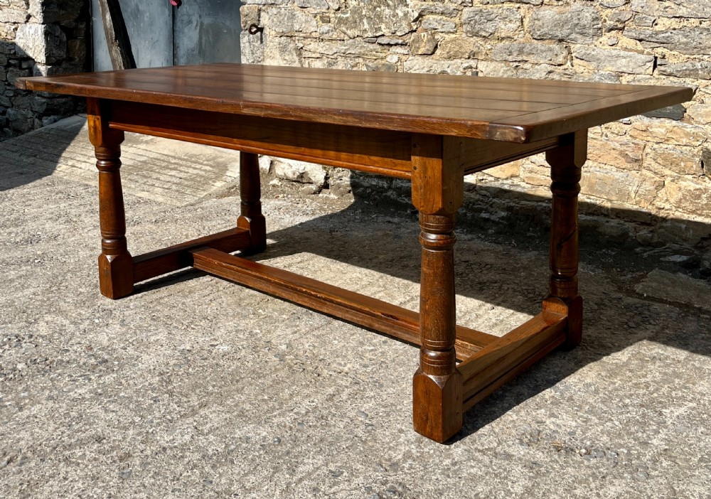 Antique Oak Refectory Table View III