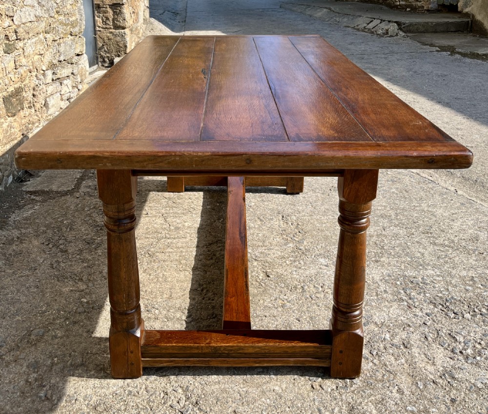 Antique Oak Refectory Table View V