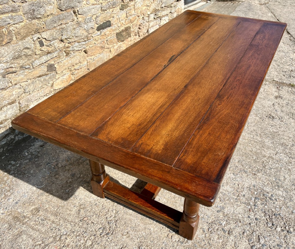 Antique Oak Refectory Table View VII