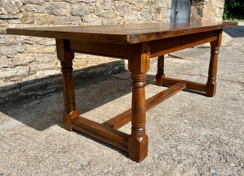 Antique Oak Refectory Table View VIII