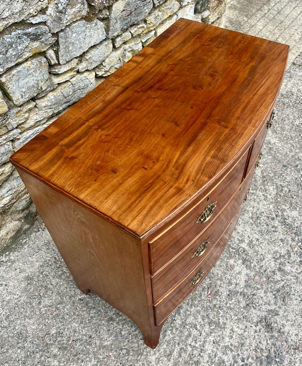 Georgian Mahogany Bow Front Chest of Drawers View IV