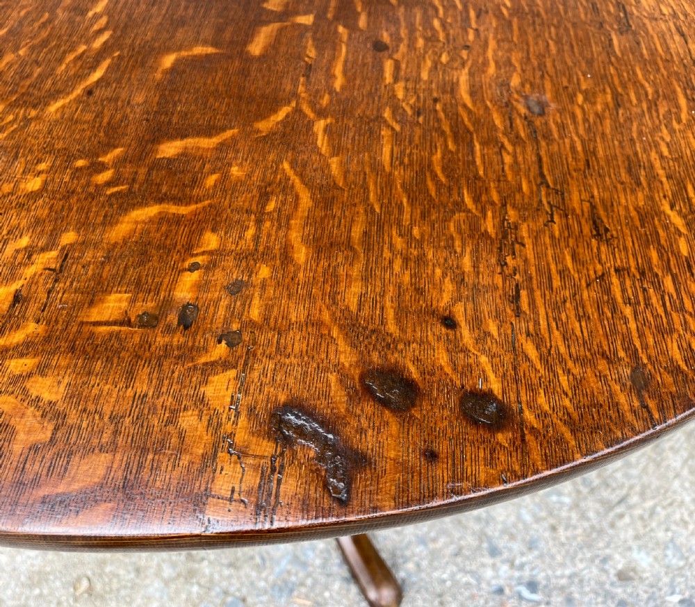 Georgian Oak Tilt Top Table View III