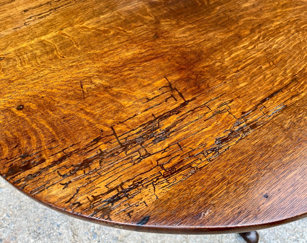 Georgian Oak Tilt Top Table View V