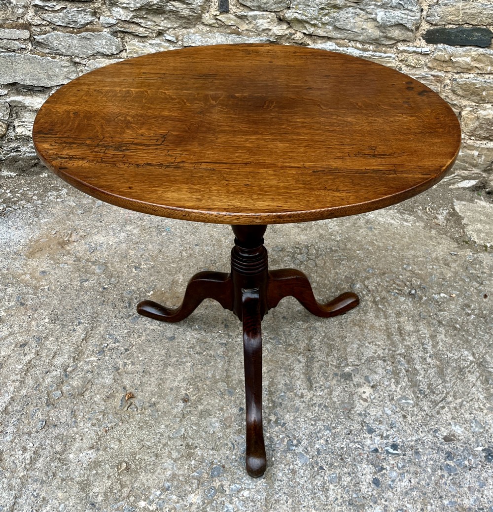 Georgian Oak Tilt Top Table View XII