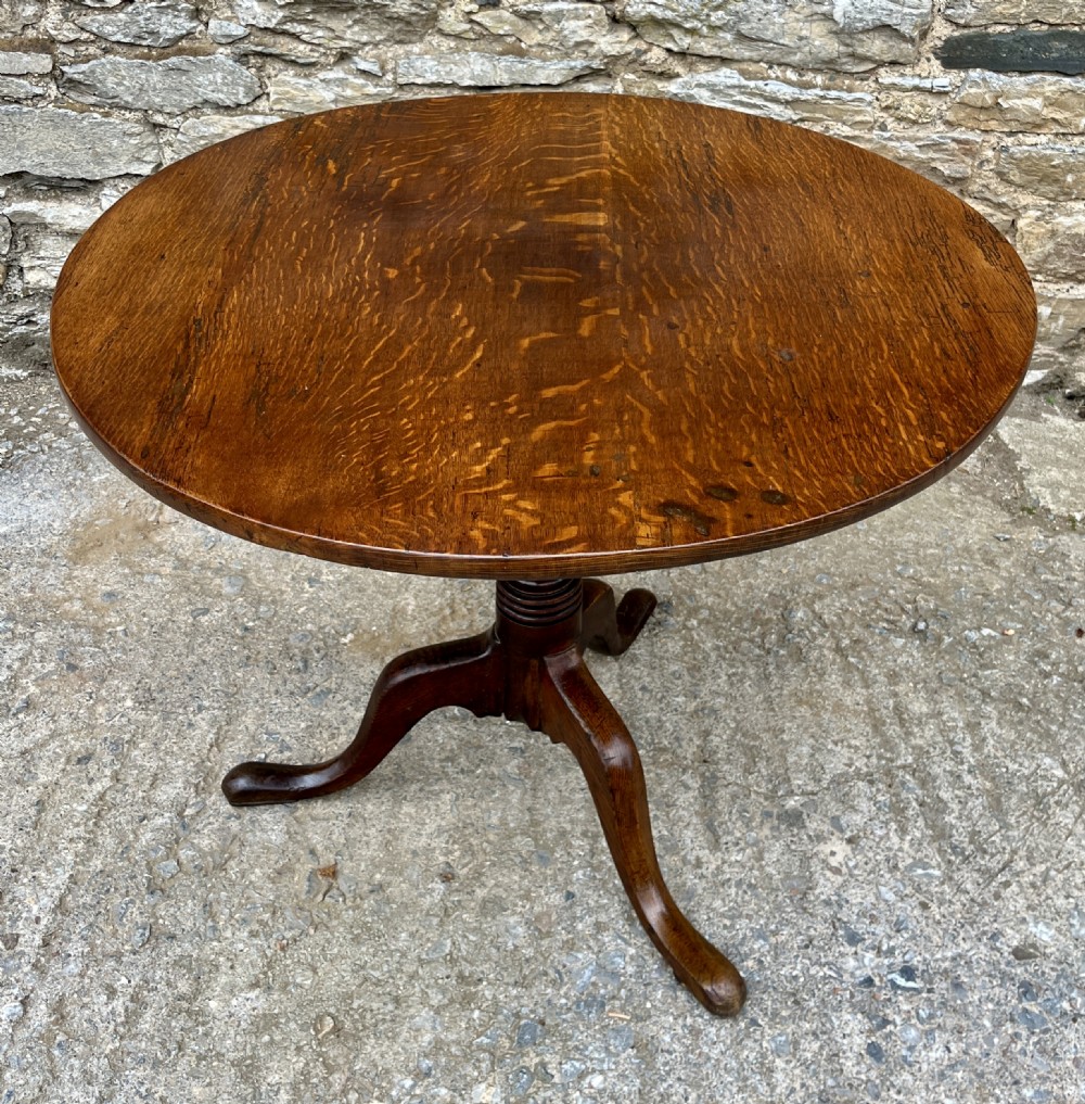 Georgian Oak Tilt Top Table View XIII