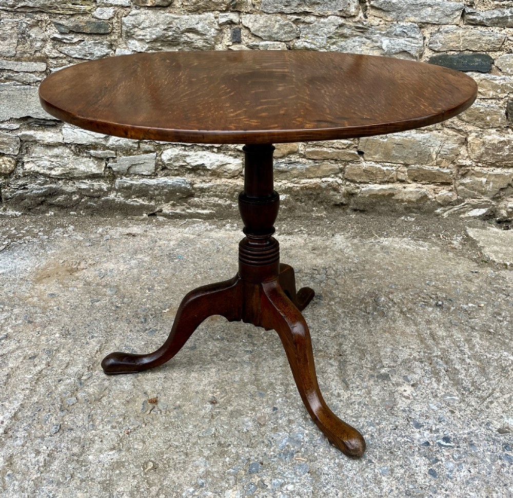 Georgian Oak Tilt Top Table View XIV