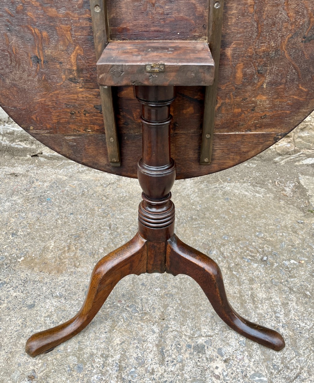 Georgian Oak Tilt Top Table View XVI