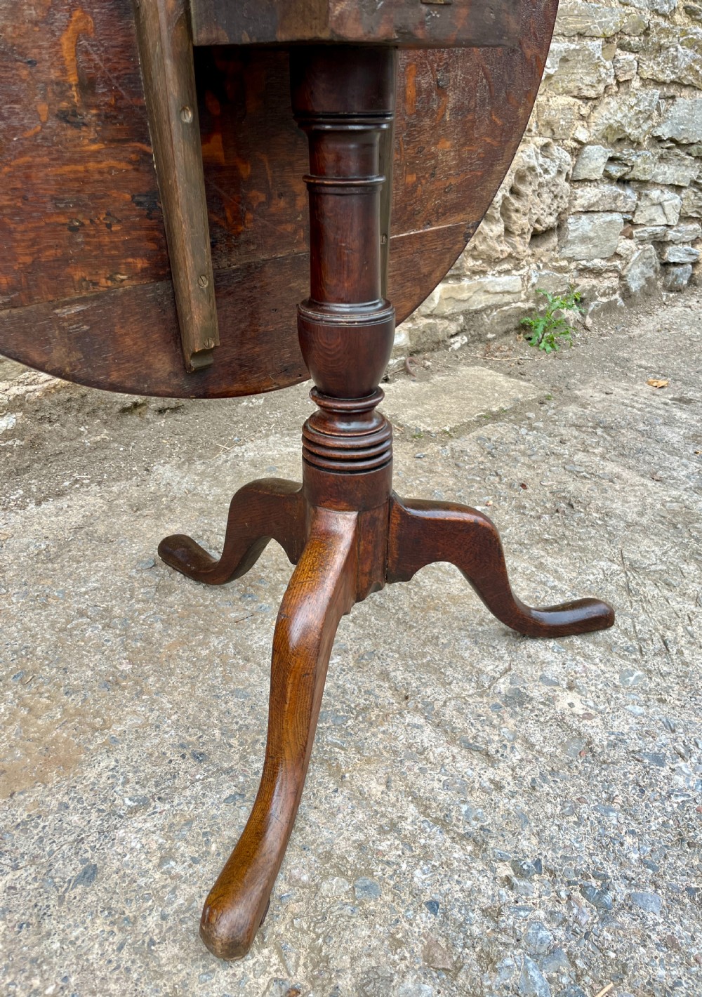 Georgian Oak Tilt Top Table View XVII