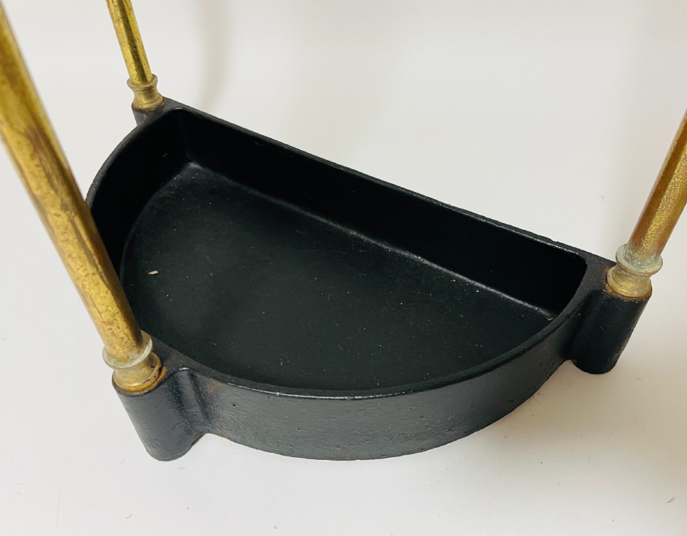 Edwardian Demi-Lune Brass Stick Stand View IV
