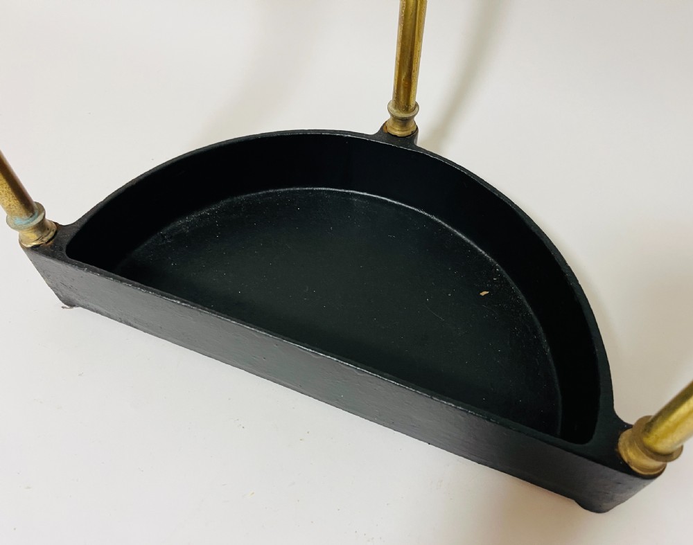 Edwardian Demi-Lune Brass Stick Stand View VI