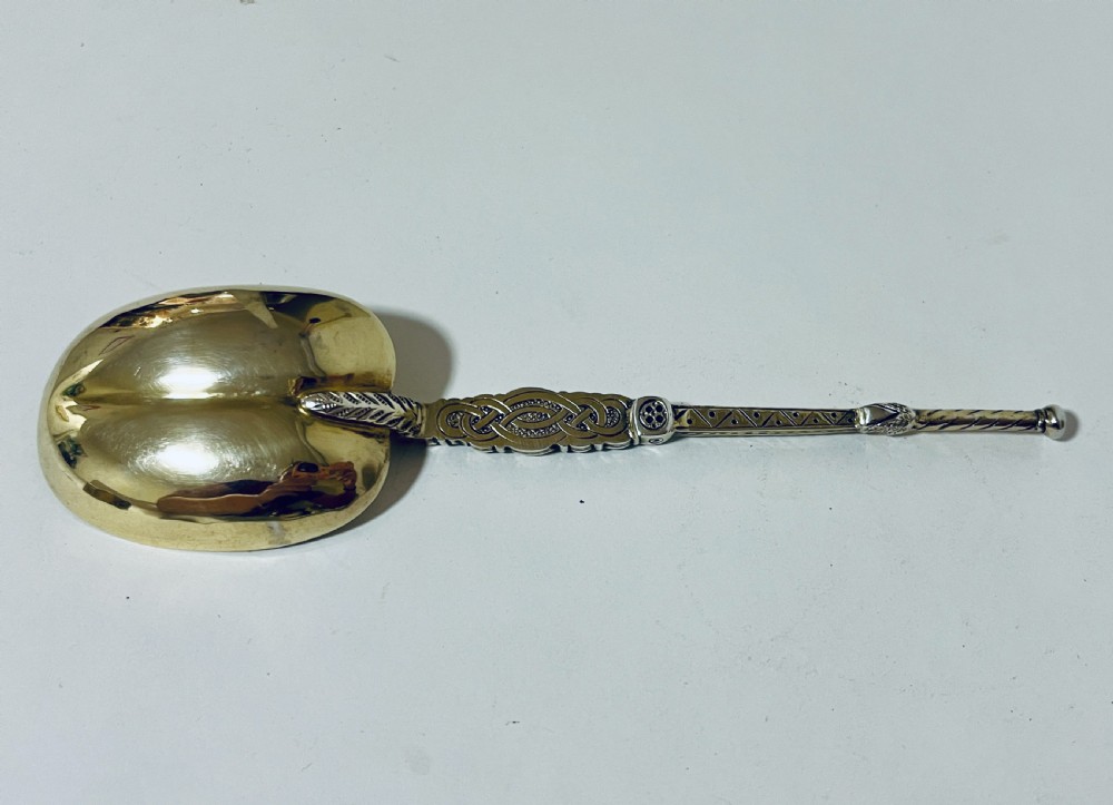 Silver Gilt Anointing Spoon View V