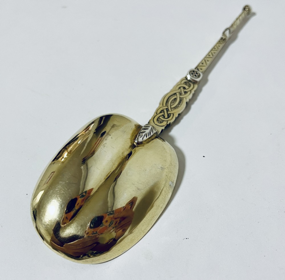 Silver Gilt Anointing Spoon View IX