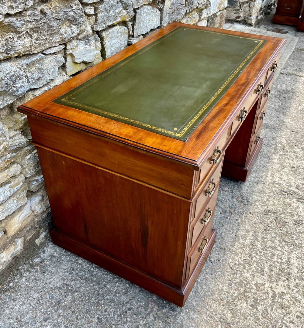 Edwardian Mahogany Pedestal Desk View II