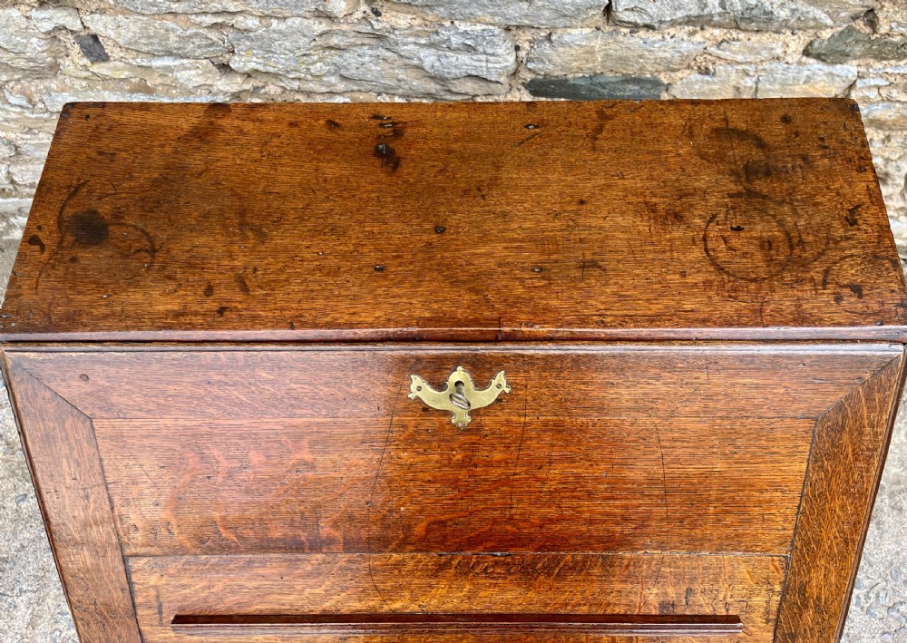 Small Georgian Oak Bureau View IX
