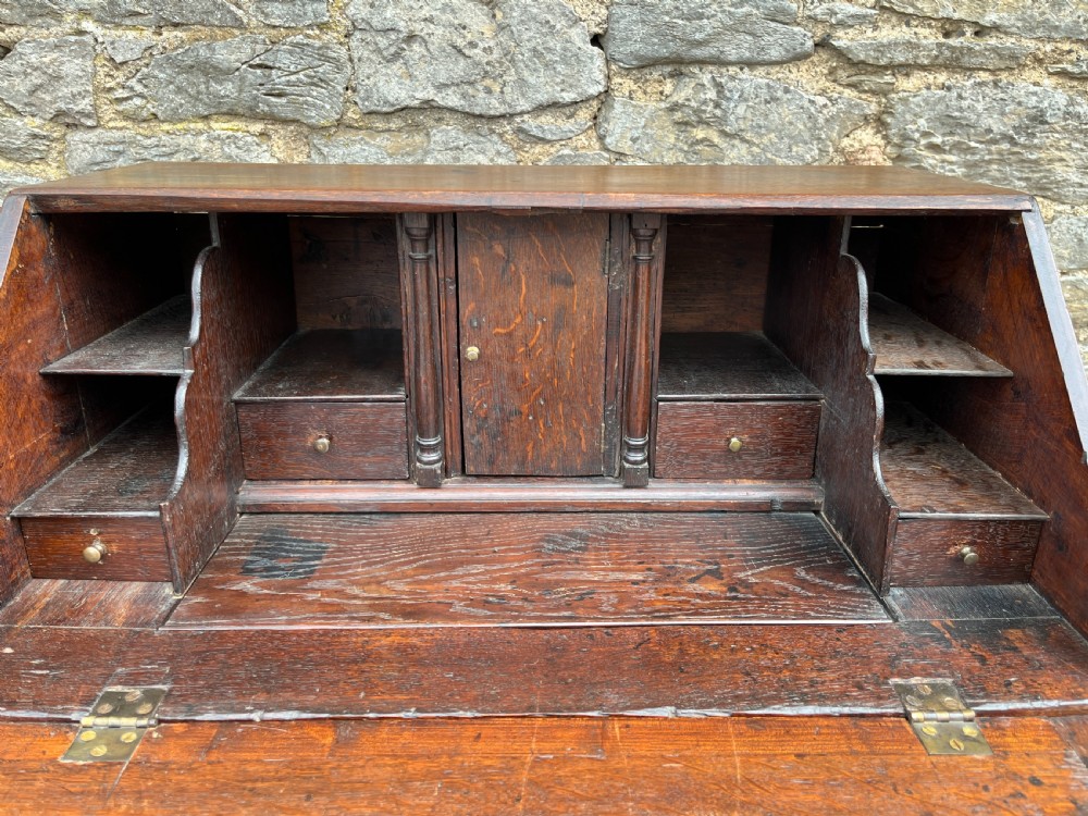 Small Georgian Oak Bureau View XVII