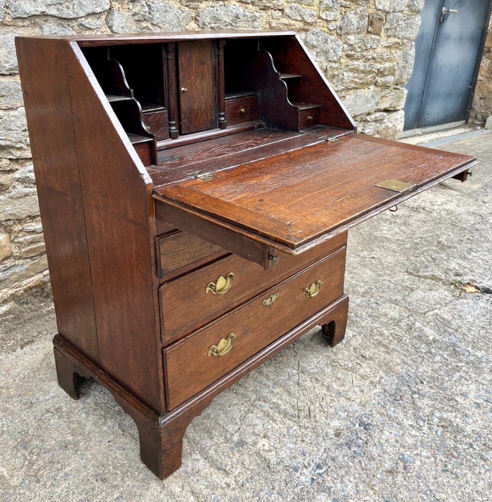 Small Georgian Oak Bureau View XXI