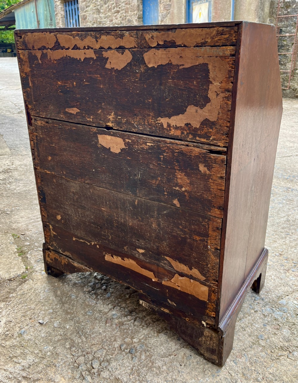 Small Georgian Oak Bureau View XXII