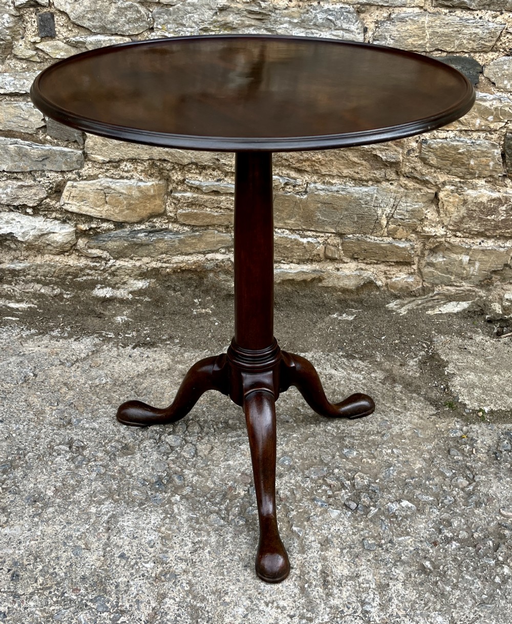 18th Century Georgian Mahogany Tilt Top Wine Table