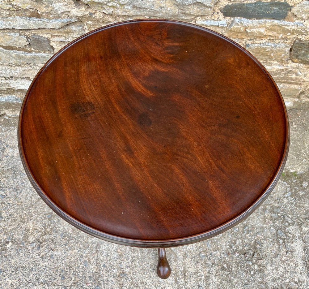 18th Century Georgian Mahogany Tilt Top Wine Table View III