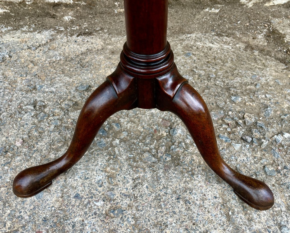 18th Century Georgian Mahogany Tilt Top Wine Table View IV