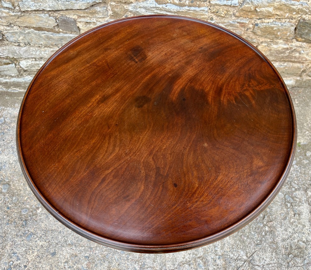 18th Century Georgian Mahogany Tilt Top Wine Table View VI