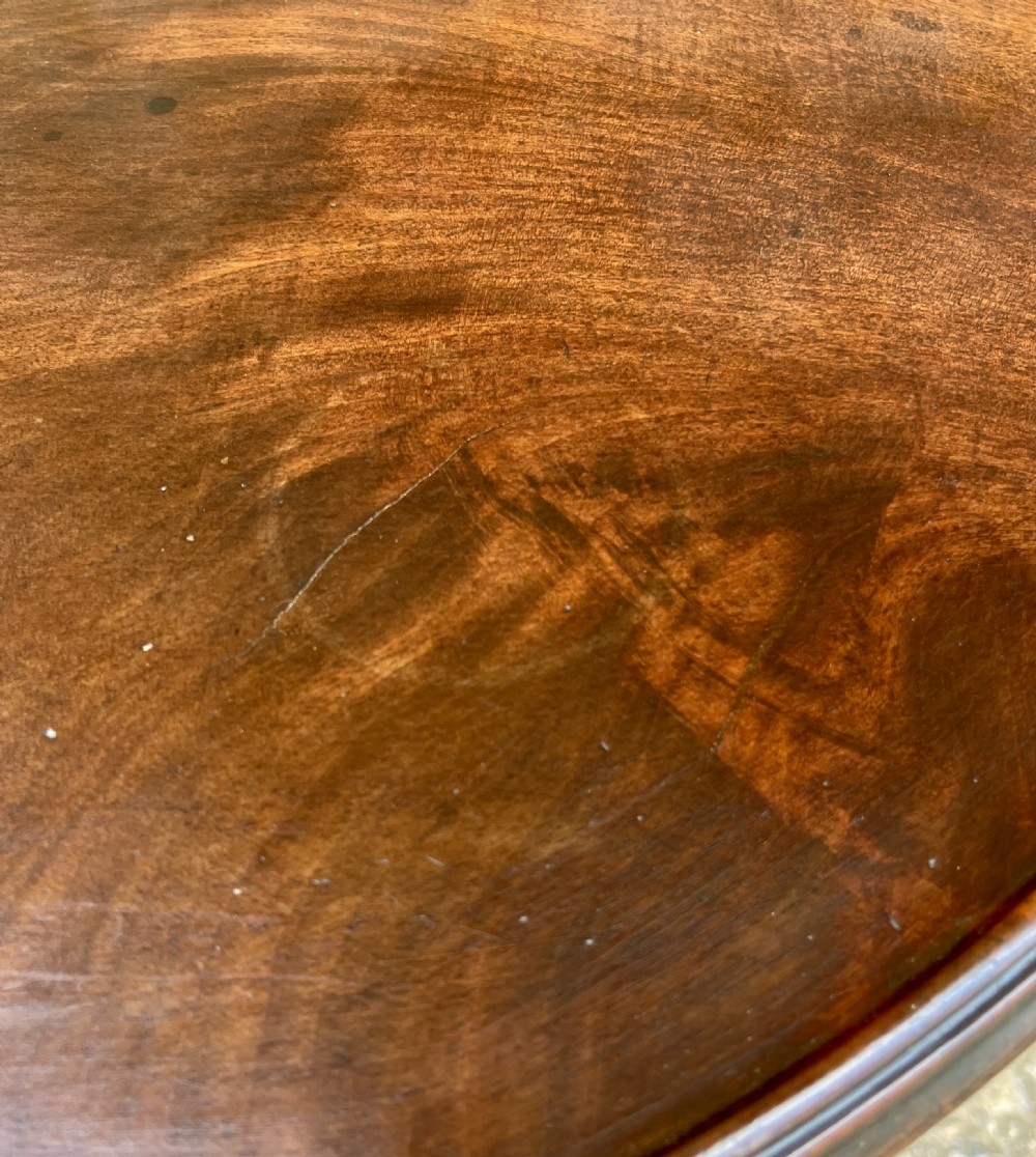 18th Century Georgian Mahogany Tilt Top Wine Table View XI