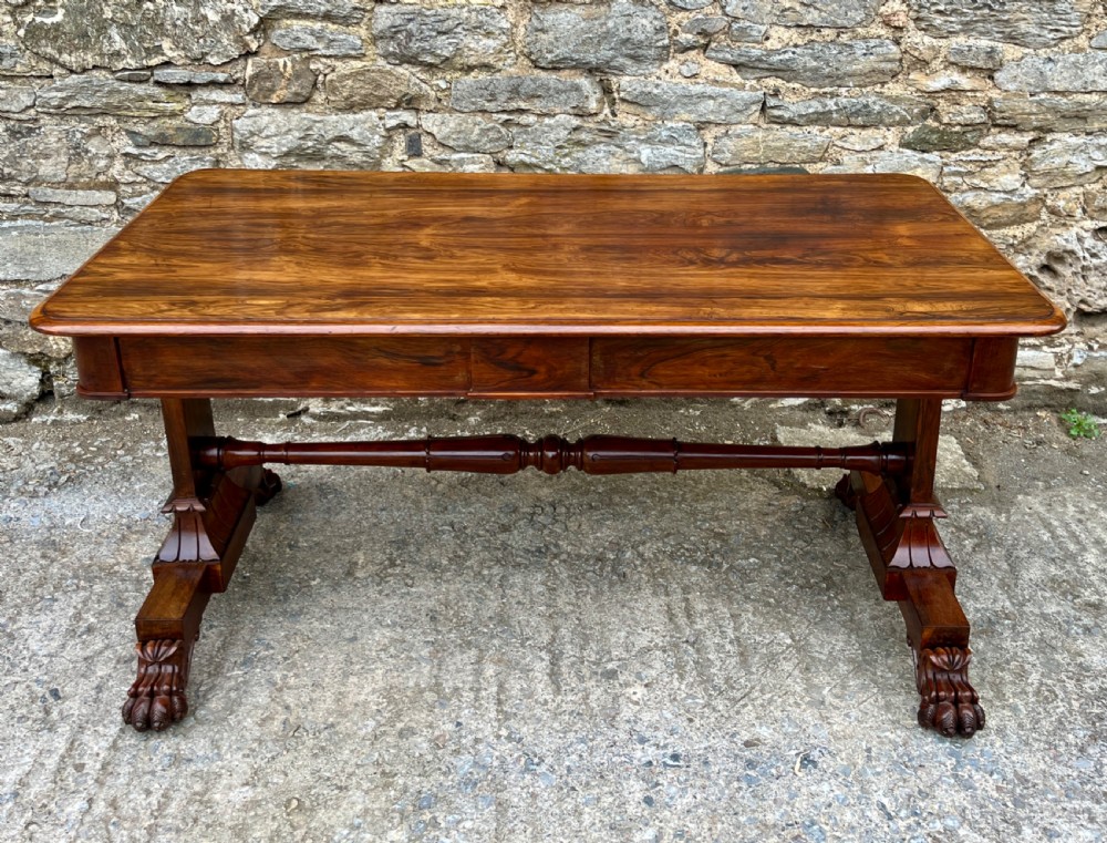 Large Regency Rosewood Library Table 