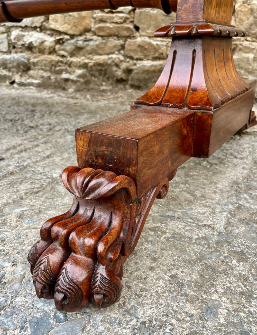 Large Regency Rosewood Library Table  View VI