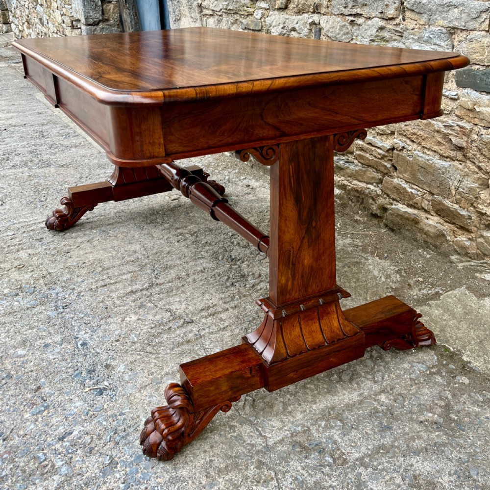 Large Regency Rosewood Library Table  View VII