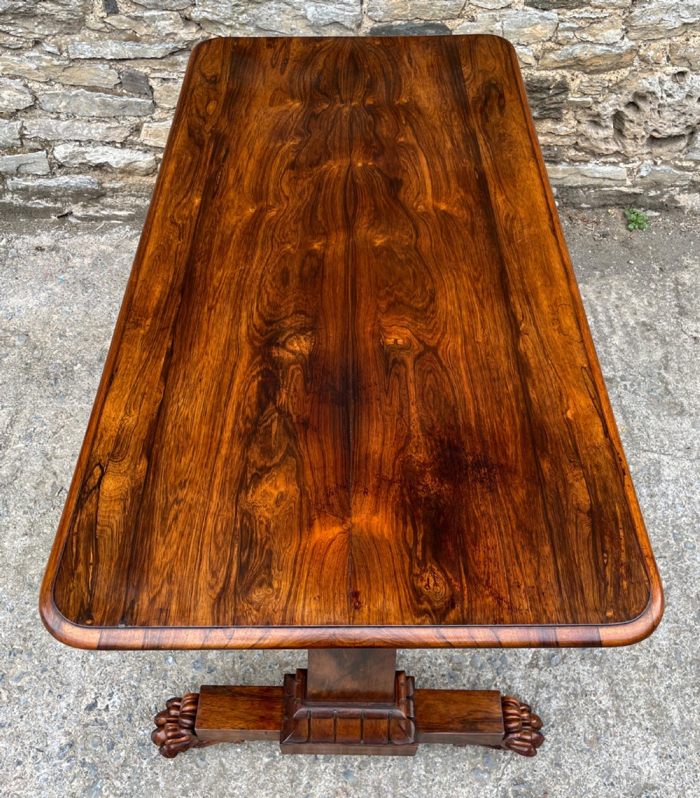 Large Regency Rosewood Library Table  View X