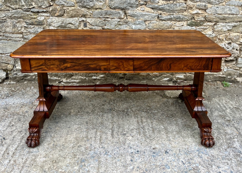 Large Regency Rosewood Library Table  View XIII