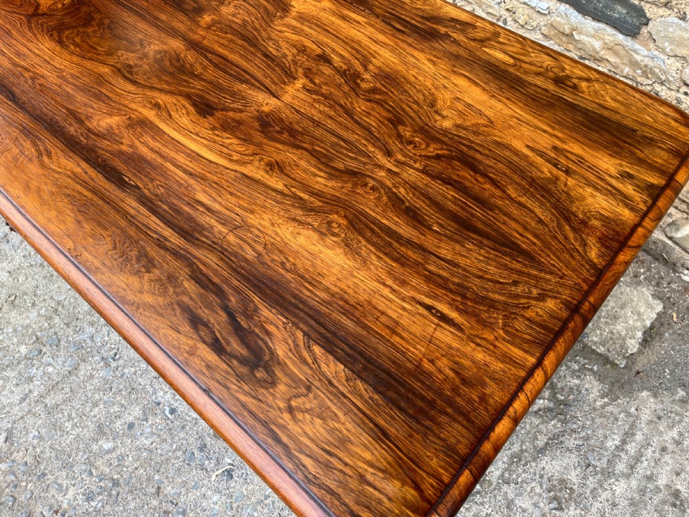 Large Regency Rosewood Library Table  View XVI