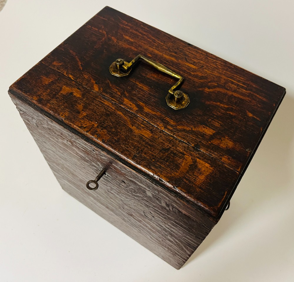 Antique Oak Collectors Box View V